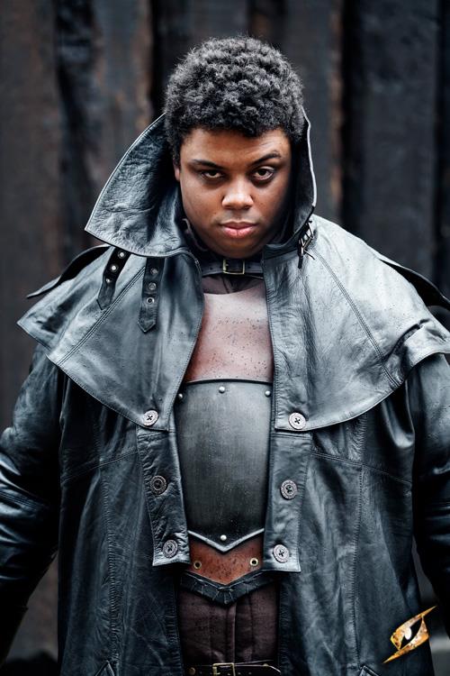 Mantel Hellsing Leder, schwarz