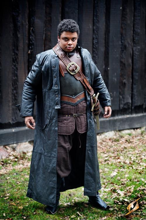 Mantel Hellsing Leder, schwarz