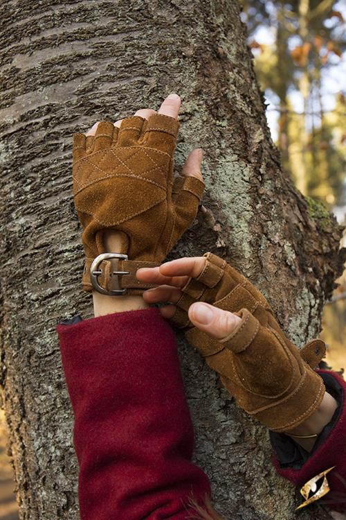 Suede Gloves Celtic Brown