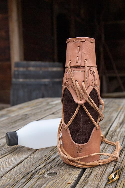 Flaschenhalter geschnürt, natur