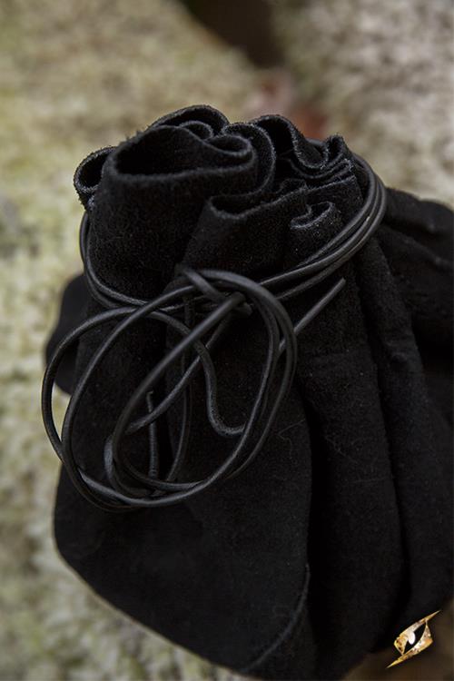 Lederbeutel, schwarz