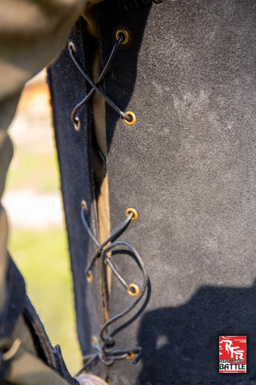 Bereit für den Kampf Leder Rüstung Veteran Schwarz