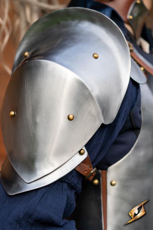 Schulterpanzer Renegade aus poliertem Stahl