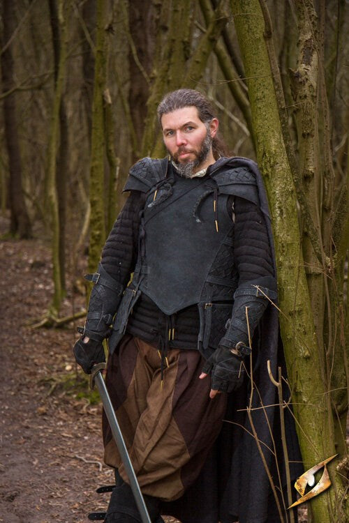 Ranger Torso Rüstung Wildleder Schwarz