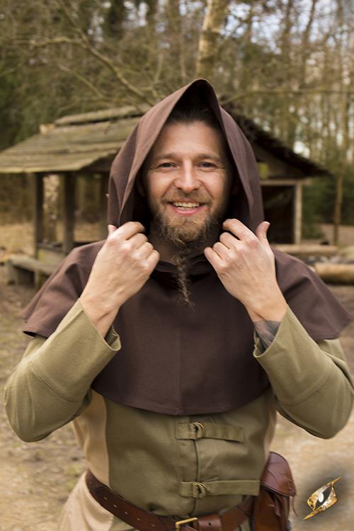 Hood Gugel Basic, braun Brown