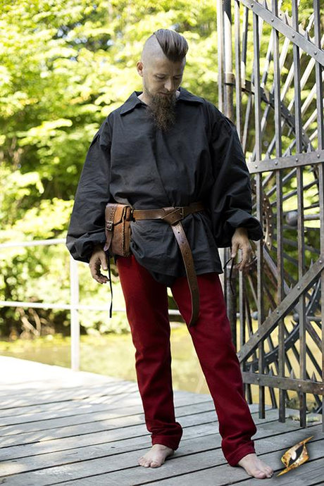 Pants Single Leg Dark Red