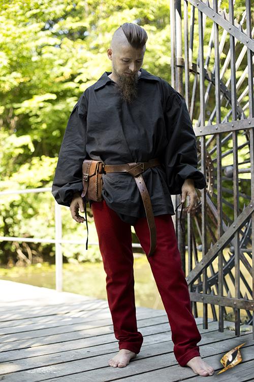 Pants Single Leg Dark Red