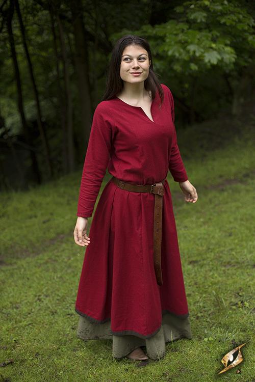 Dress Basic Red/Brown