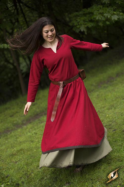 Dress Basic Red/Brown