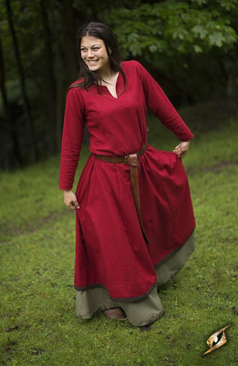 Dress Basic Red/Brown