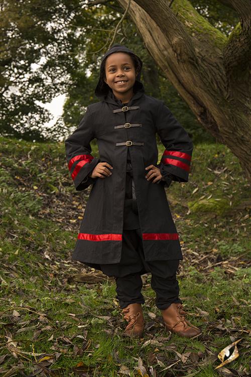 Children's Robe Harry Black/Red