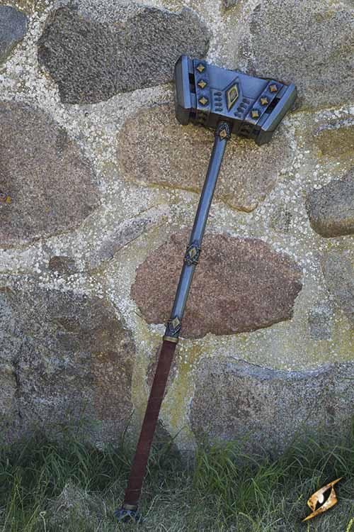 Dwarven Greathammer 152 cm Brown/Silver