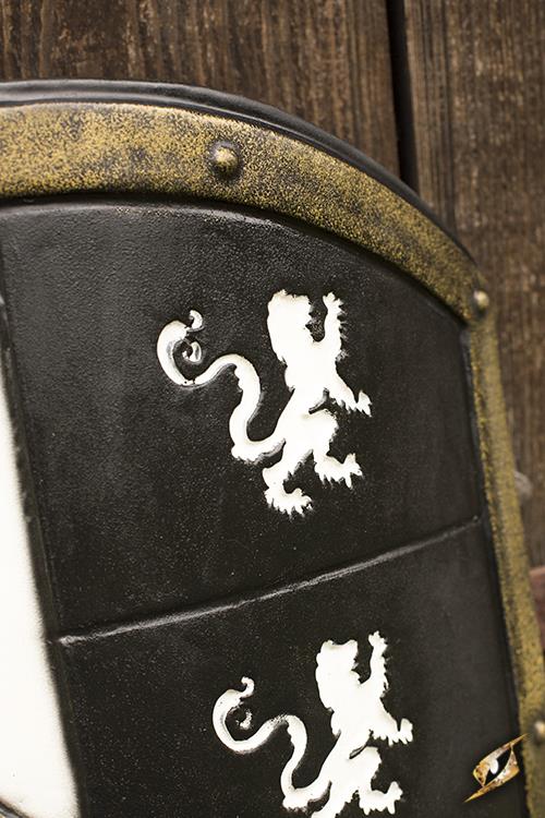 Schild Löwe, weiß/gold