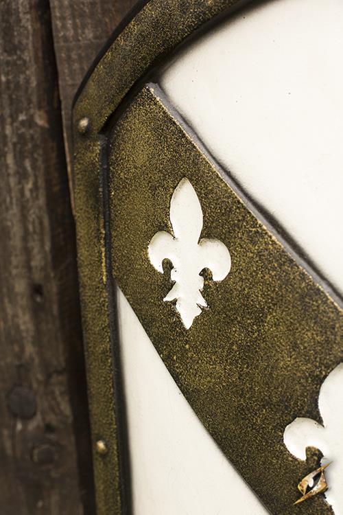 Schild Löwe, weiß/gold