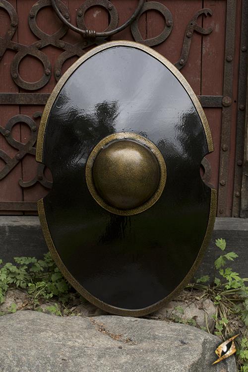 Shield Elliptical 70x45 cm Black