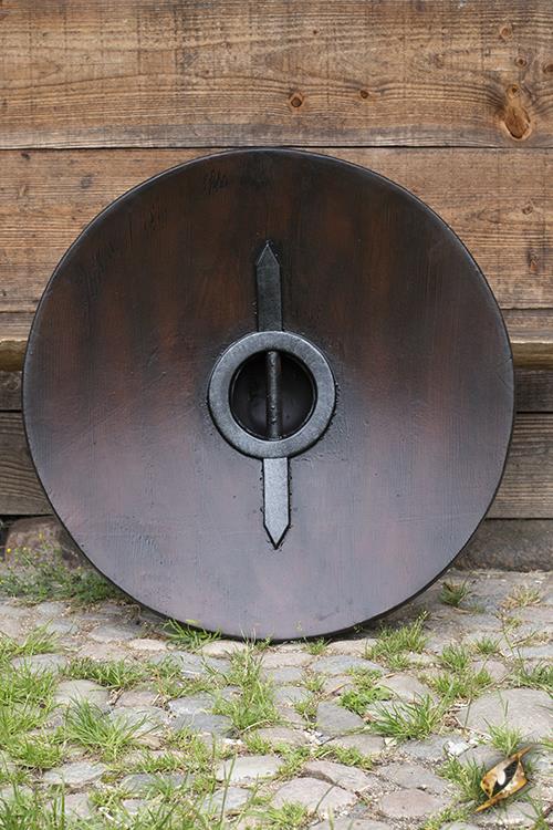 Viking Dragon Round Shield ø80 cm Wood/White