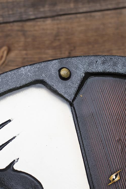 Viking Dragon Round Shield ø80 cm Wood/White