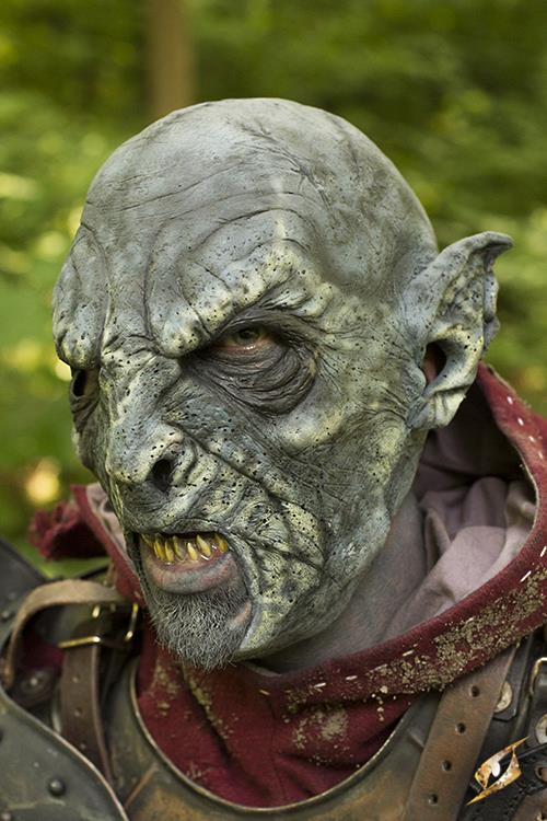 Maske Beastial Orc blau