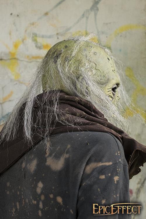 Maske Open Brain Hair Zombie, grün