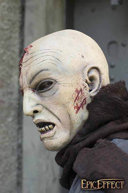 Zombie Mask Half Face 57-59 cm Skin Tone