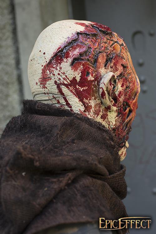 Zombie Mask Half Face 57-59 cm Skin Tone