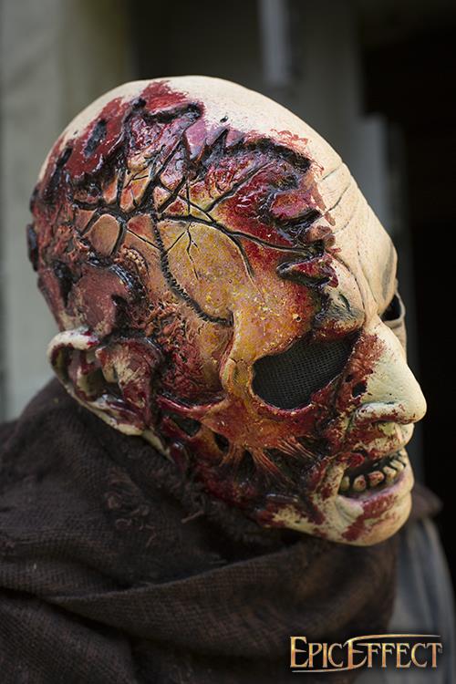 Zombie Mask Half Face 57-59 cm Skin Tone