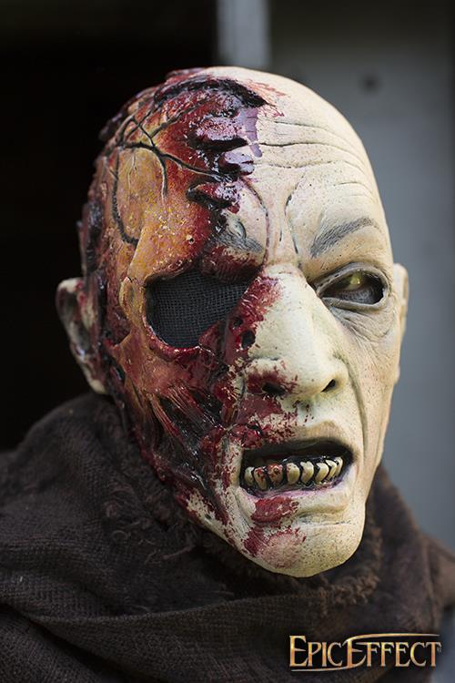 Zombie Mask Half Face 57-59 cm Skin Tone