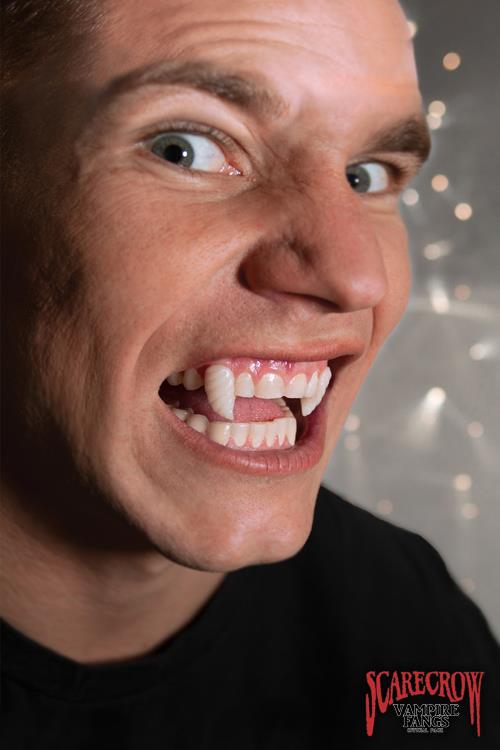ScareCrow Vampire Fangs Spiral White