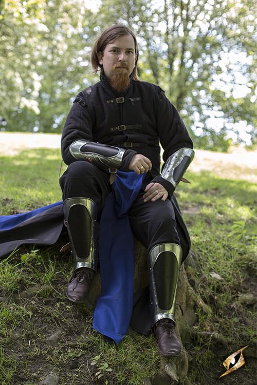 ConQuest Black Ice Arm & Leg Protection Set Polished Steel/Black