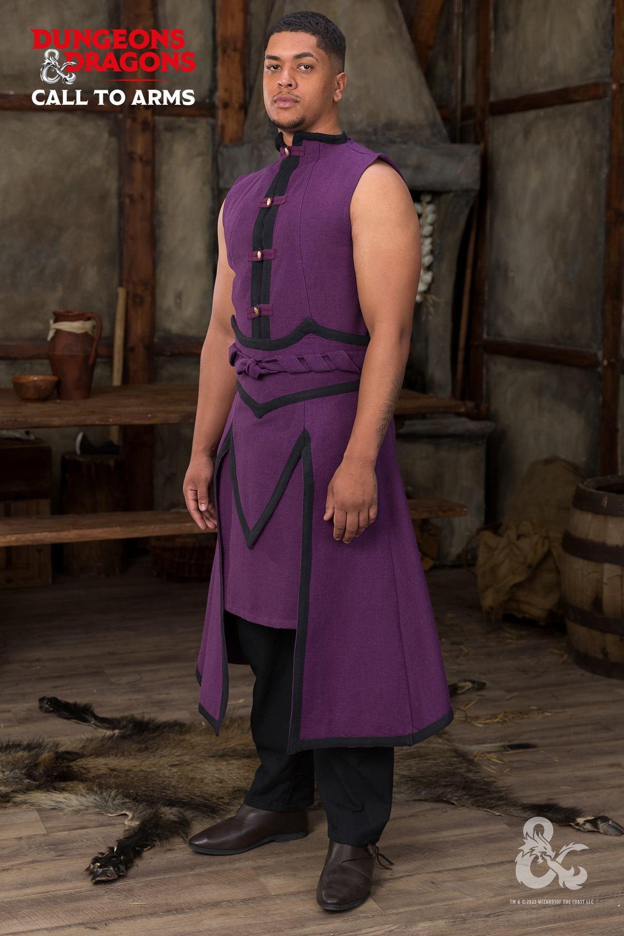 Dungeons & Dragons Zauberer Kampfrock Lila/Schwarz