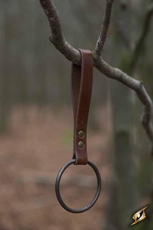 Schwerthalter Ring groß, braun