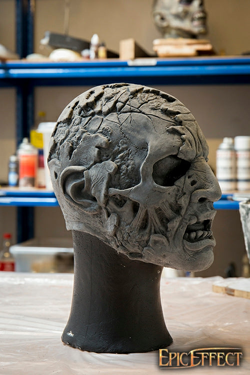 Zombie Mask Half Face 57-59 cm Unpainted