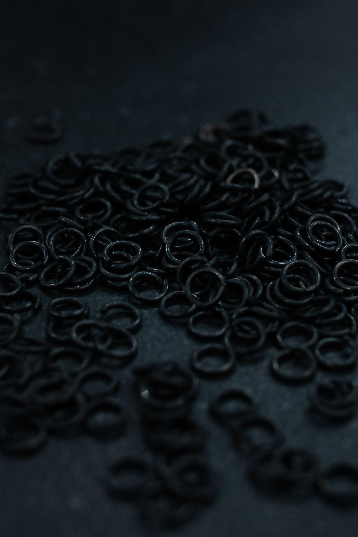 Kettenringe Edelstahl 5mm, schwarz