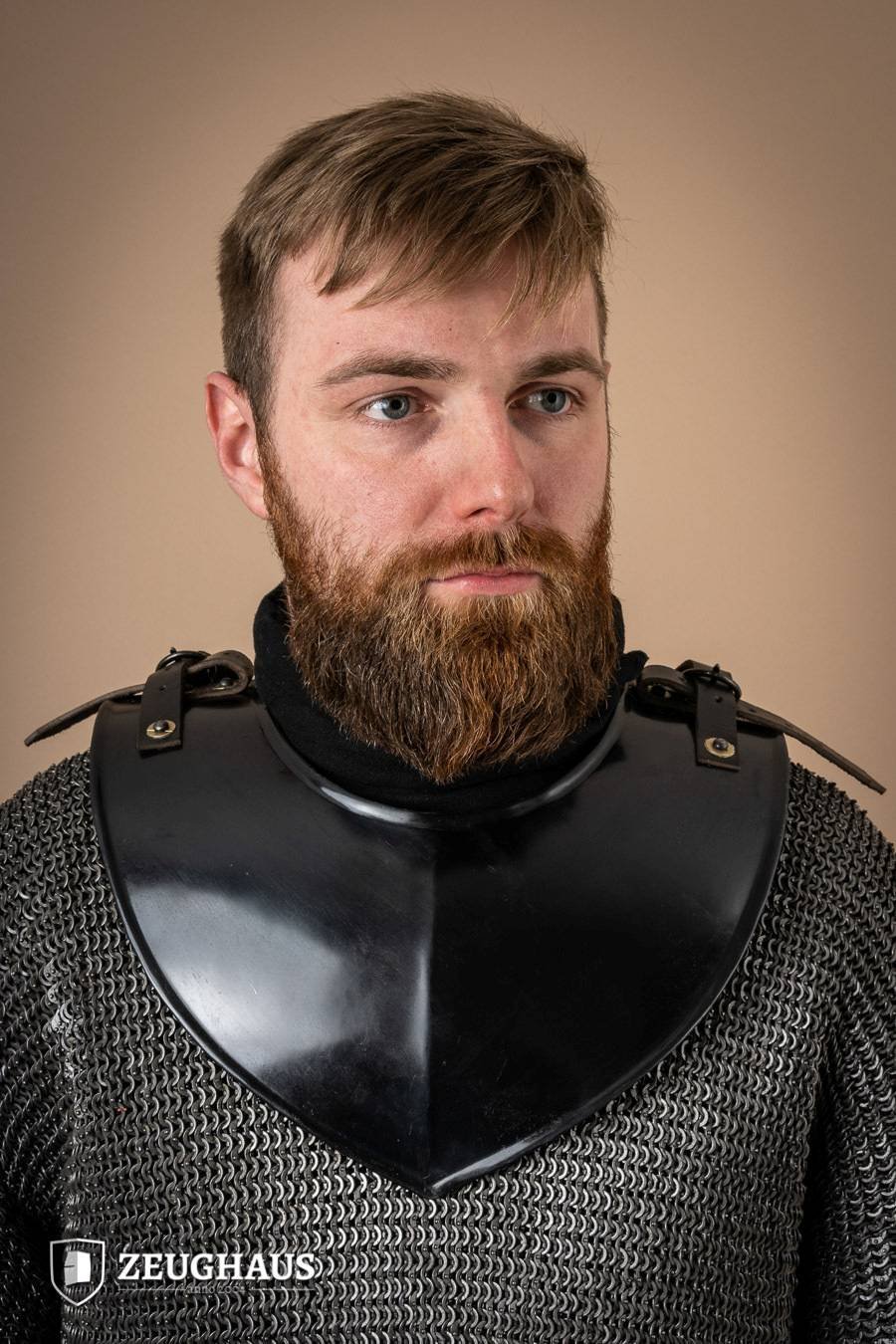 Spitzes Halsberge poliert