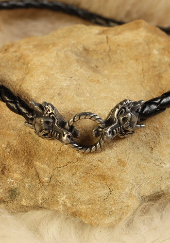 Halsband Drache, schwarz