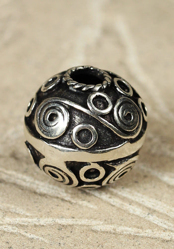 Medieval Jewellery Bead Spirals Silver