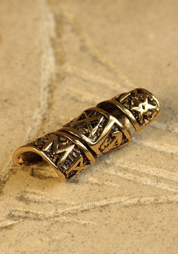 Wikinger Bart Perle Runa Bronze