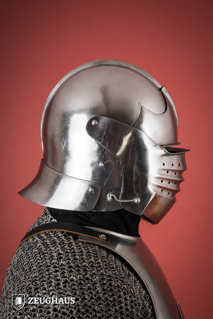 Bellows Face Sallet Helmet 1,6mm Polished