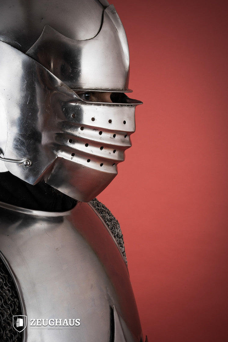 Bellows Face Sallet Helmet 1,6mm Polished