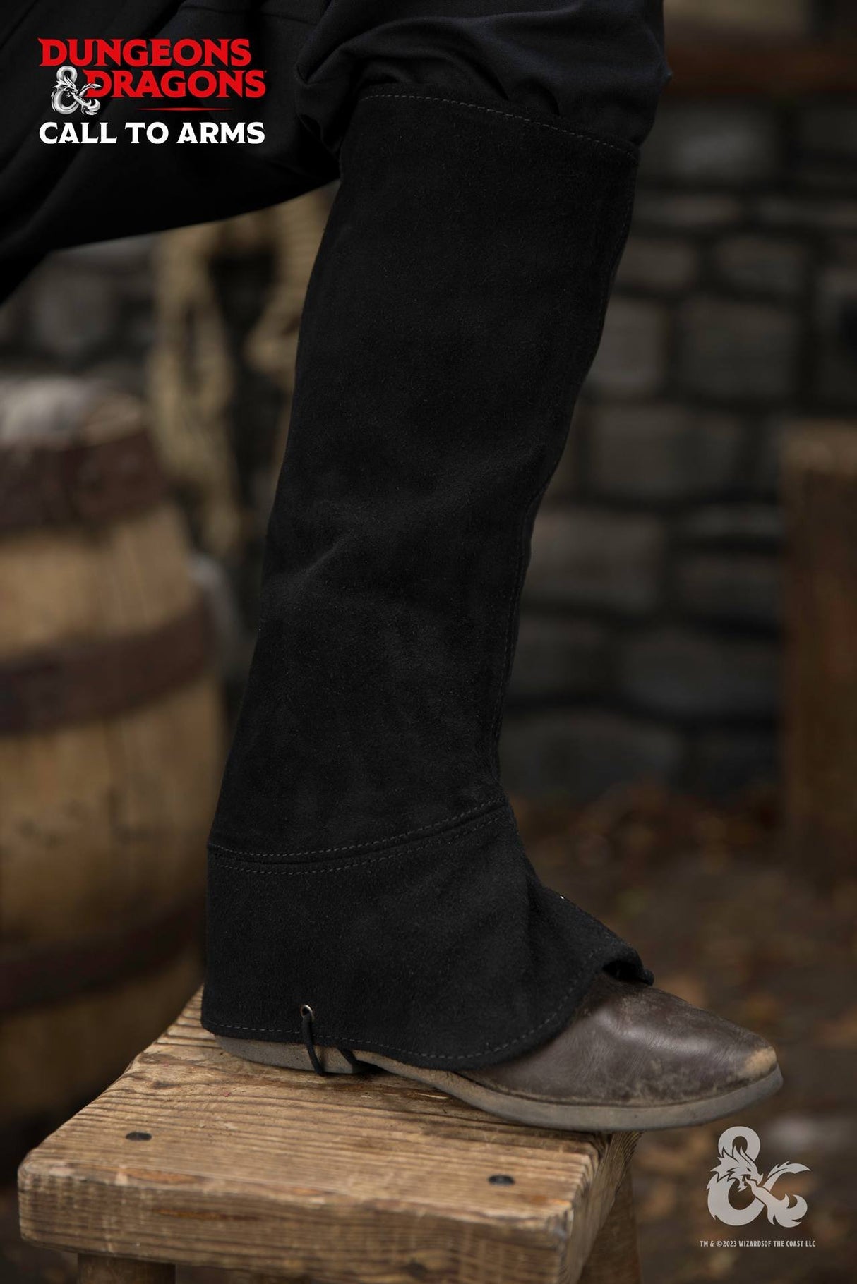 Dungeons & Dragons Leather Gaiters Type 1 Black