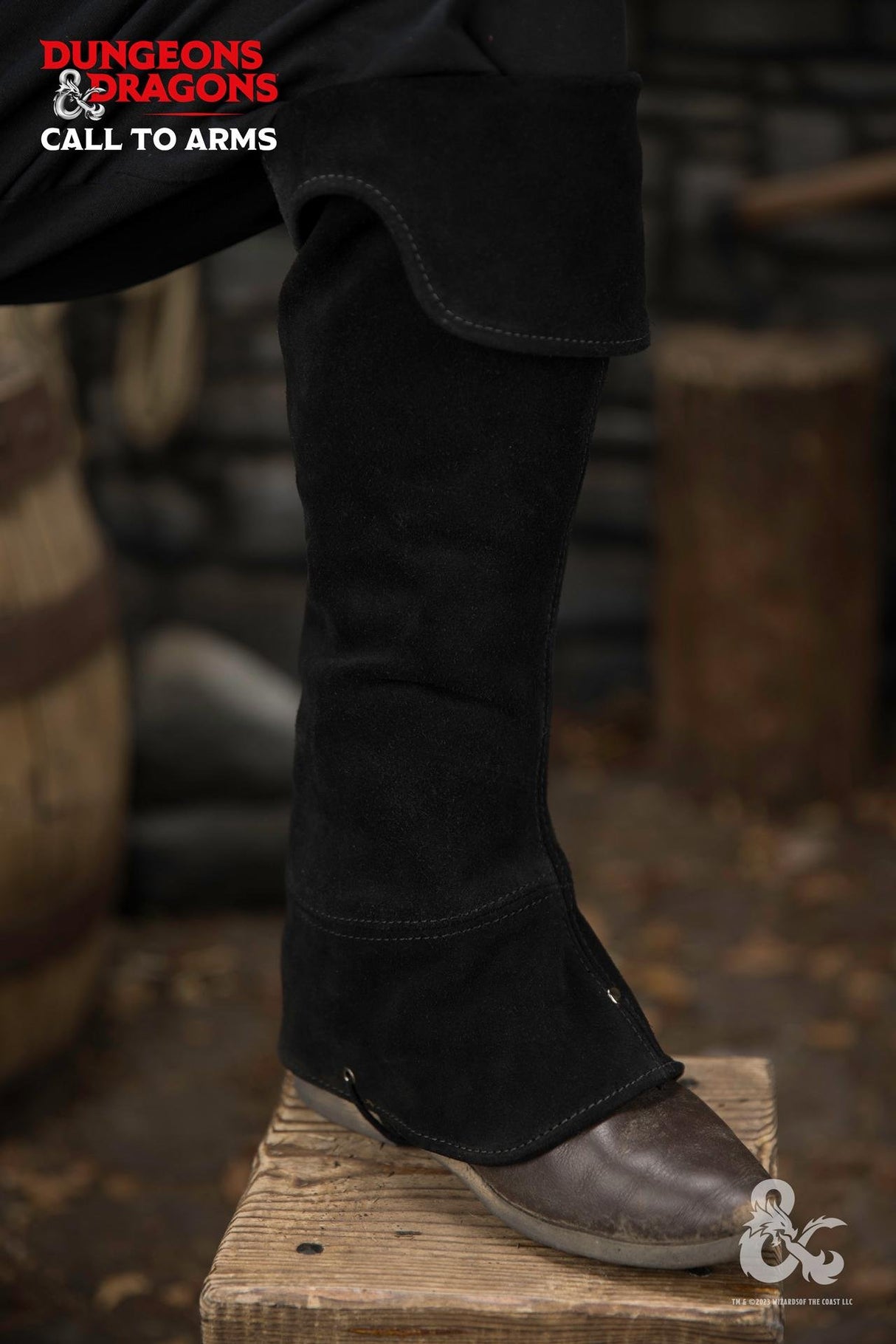 Dungeons & Dragons Leder-Gamaschen Typ 4 Schwarz