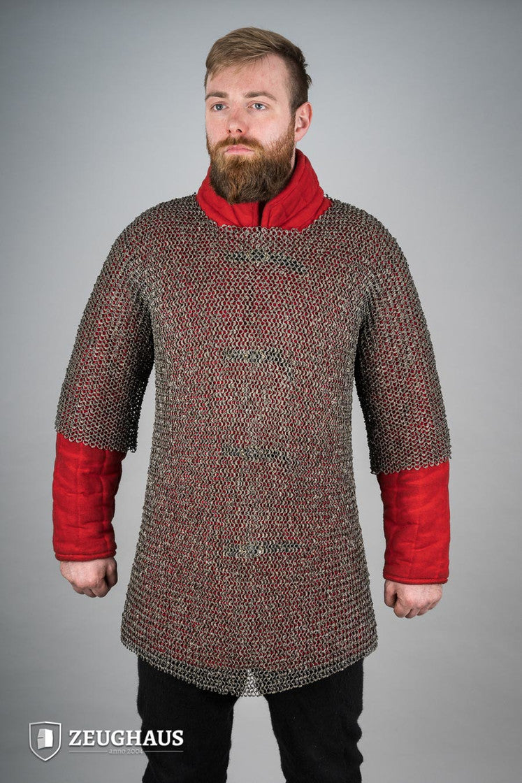 Haubergeon Kettenhemd 8 mm ID vernietete Rundringe geölt B-Stock