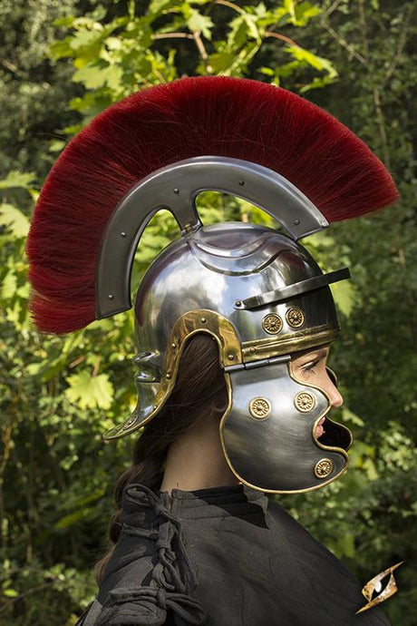 Helmet Roman Trooper with Helmbush Steel