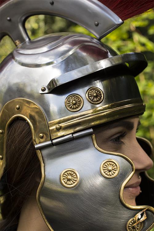 Helmet Roman Trooper with Helmbush Steel