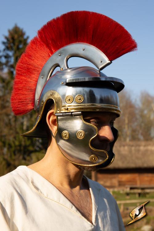 Helmet Roman Trooper with Helmbush Steel