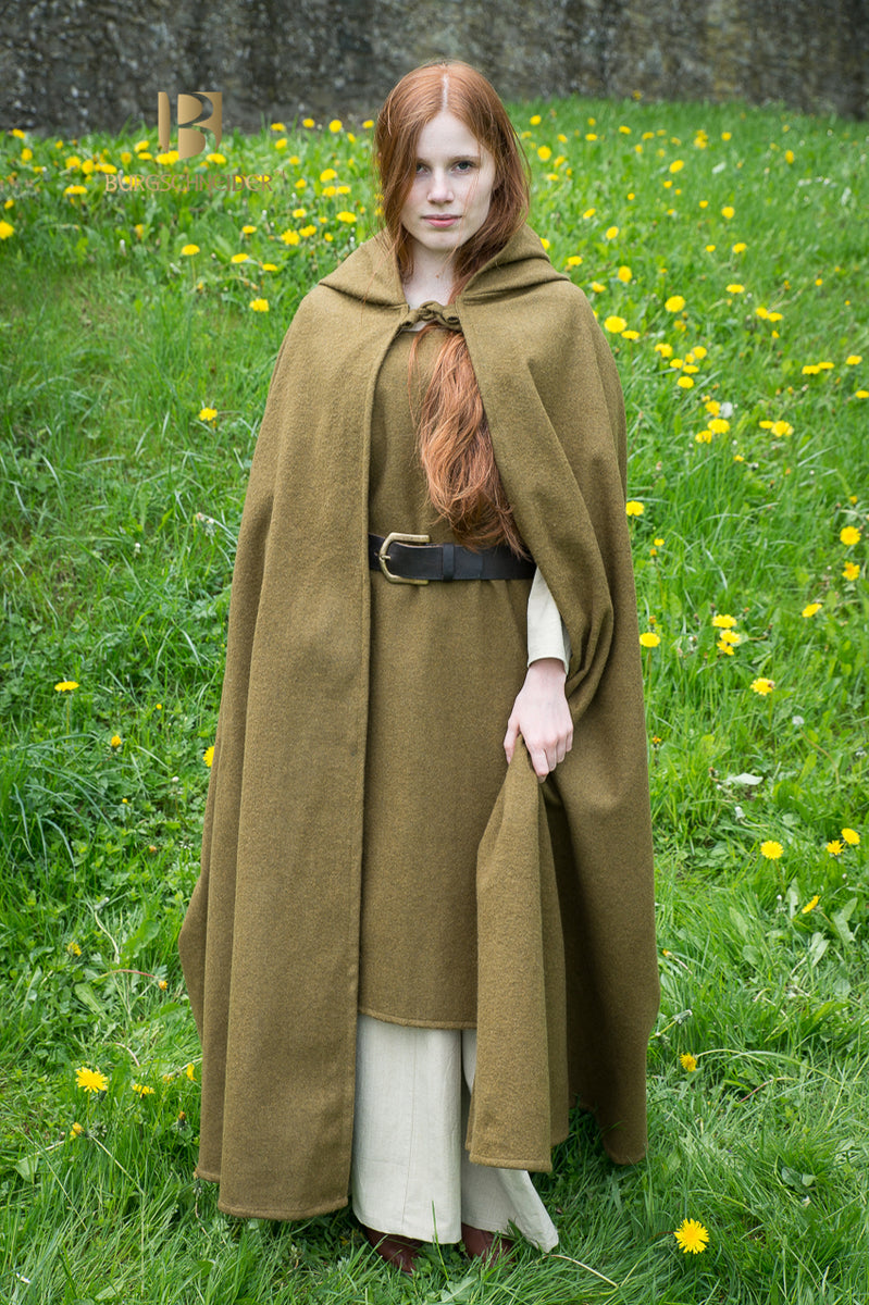 Wool Hooded Cloak Hibernus Red