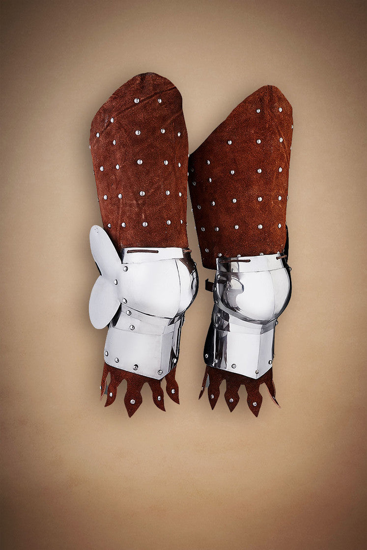 Bein Lederpanzer, braun (Alt)