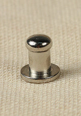 5x Knopfniete 7,6 x 4,5mm, M3, Messing/Nickel