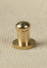 5x Knopfniete 7,6 x 4,5mm, M3, Messing/Messing