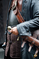 Mantel Hellsing Leder, schwarz